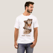 カスタム写真と名前のオリジナル Tシャツ (正面フル)