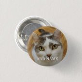 カスタム写真と名前のピパーソナライズされたンバック 缶バッジ (正面&裏面)