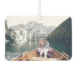 カスタム写真と名前の結婚式の引き出物 カーエアーフレッシュナー