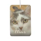 カスタム写真と名前の車 カーエアーフレッシュナー (正面)