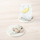 カスタム写真と名前をカスタムする文字 コースター (側面)