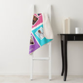 カスタム写真と名前カラフル シェルパブランケット (インサイチュ)