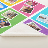 カスタム写真と名前カラフル シェルパブランケット (3/4)