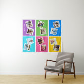 カスタム写真と名前カラフル タペストリー (インサイチュ(横))