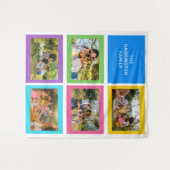 カスタム写真と名前カラフル タペストリー (正面(横))