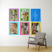 カスタム写真と名前カラフル タペストリー (インサイチュ(横))