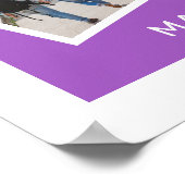 カスタム写真と名前カラフル ポスター (角)