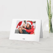 カスタム写真と名前クリスマスのグリーティングカード シーズンカード (裏面)