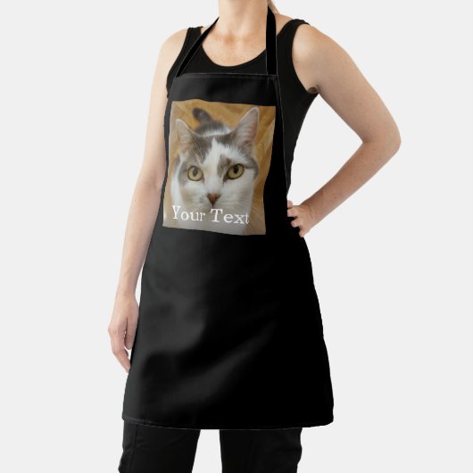 カスタム写真と名前パーソナライズされた大人 エプロン (インサイチュ)