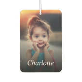 カスタム写真と名前パーソナライズされた カーエアーフレッシュナー (正面)