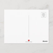 カスタム写真と名前パーソナライズされた ポストカード (裏面)