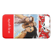 カスタム写真と名前ポルトガルのタイルパターン Case-Mate iPhoneケース (裏面(横))