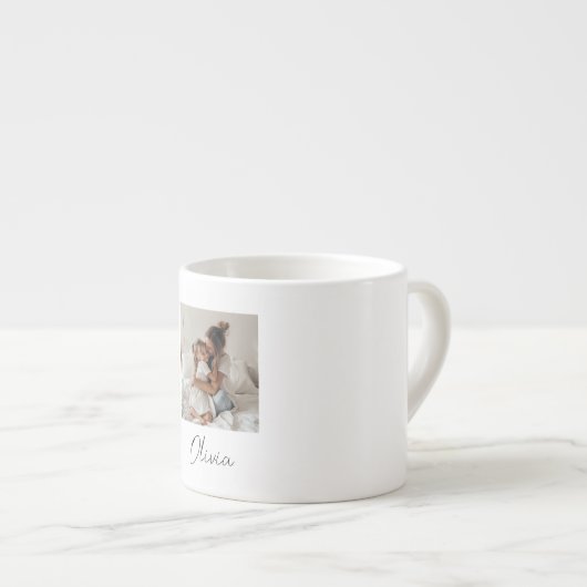 カスタム写真と名前マグカップ | 贈パーソナライズされた物 エスプレッソカップ (正面右)