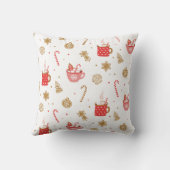 カスタム写真と名前メリーパーソナライズされたクリスマス クッション (裏面)