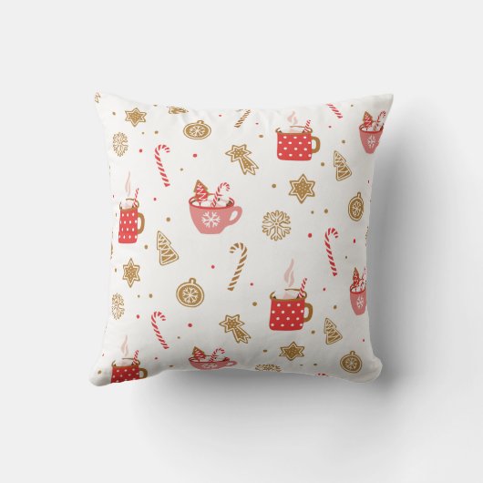 カスタム写真と名前メリーパーソナライズされたクリスマス クッション (裏面)