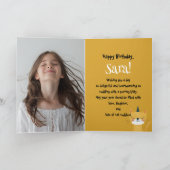 カスタム写真と名前 |かわいい猫イラストレーションアート カード (内部)