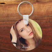 カスタム写真と名前Keychain キーホルダー (正面)