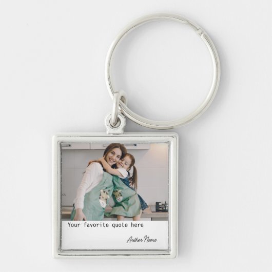カスタム写真と名前Keychain、女性への贈り物 キーホルダー (正面)