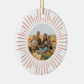 カスタム写真と年の日が差すこと両面 セラミックオーナメント (右)