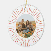 カスタム写真と年の日が差すこと両面 セラミックオーナメント (左)