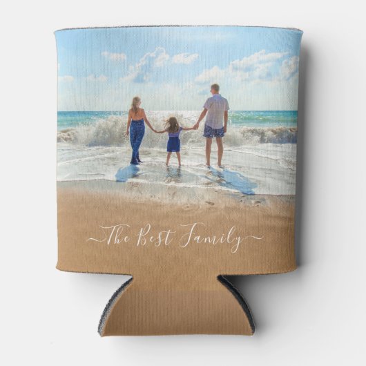 カスタム写真と文字あなたのデザインザ最高のファミリ 缶クーラー (正面)