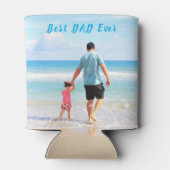 カスタム写真と文字のクーラーボックス-最高のパパ・エバー 缶クーラー (裏面)