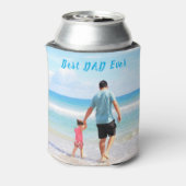 カスタム写真と文字のクーラーボックス-最高のパパ・エバー 缶クーラー (缶裏面)