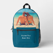 カスタム写真と文字のバックパックギフト プリントバックパック (正面)