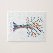 カスタム写真と文字のパーソナライズされたツカラフルリー ジグソーパズル (横)