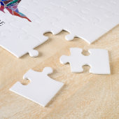 カスタム写真と文字のパーソナライズされたツカラフルリー ジグソーパズル (側面)