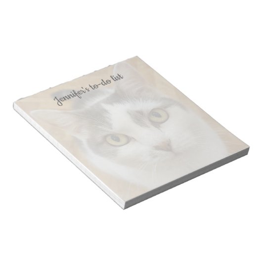 カスタム写真と文字のメモパーソナライズされた帳 ノートパッド (アングル)