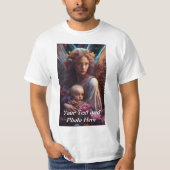 カスタム写真と文字の追加 Tシャツ (正面)