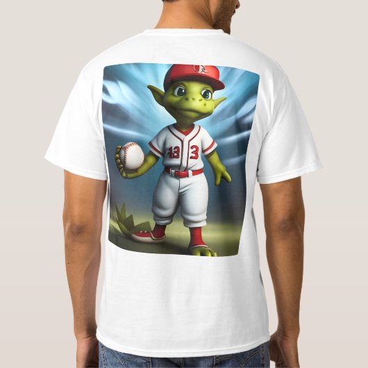 カスタム写真と文字の追加 Tシャツ (裏面)