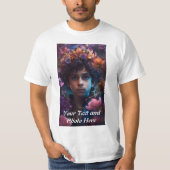 カスタム写真と文字の追加 Tシャツ (正面)