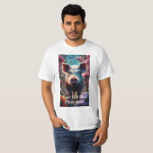 カスタム写真と文字の追加 Tシャツ (正面フル)