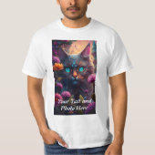 カスタム写真と文字の追加 Tシャツ (正面)