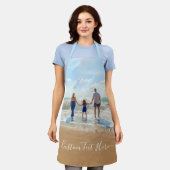 カスタム写真と文字エプロンあなたの写真デザイン エプロン (着用した状態)