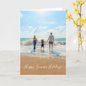 カスタム写真と文字カードハッピーサマーホリデー カード (黄色い花)