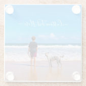 カスタム写真と文字ガラスのコースター ガラスコースター (裏面)