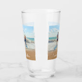 カスタム写真と文字ガラス – 自分のデザイン タンブラーグラス (左)