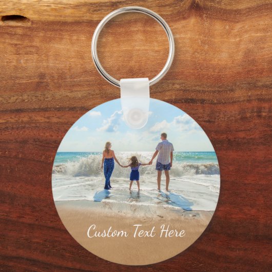 カスタム写真と文字キーチェーン – 独自のデザイン キーホルダー (裏面)