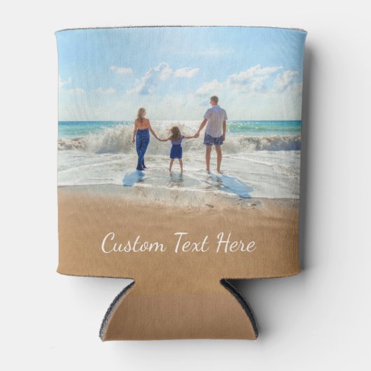 カスタム写真と文字クーラーボックス – 独自のデザイン 缶クーラー (正面)