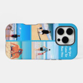 カスタム写真と文字コラージュiPhoneケース iPhoneケース (裏面横)