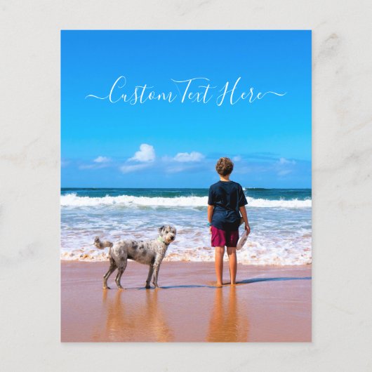 カスタム写真と文字チラシ自分のデザイン チラシ (裏面)