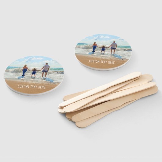 カスタム写真と文字ハンドファンあなたの夏のデザイン ハンドファン (組立なし)