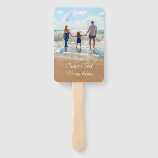 カスタム写真と文字ハンドファンあなたの家族デザイン ハンドファン (裏面)