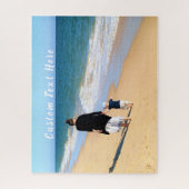 カスタム写真と文字パズルパーソナライズされた ジグソーパズル (縦)