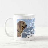 カスタム写真と文字パーソナライズされたドッグママ コーヒーマグカップ (左)