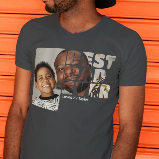 カスタム写真と文字パーソナライズされた最高のパパ Tシャツ