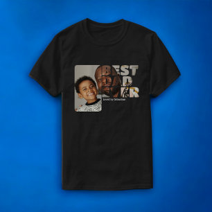 カスタム写真と文字パーソナライズされた最高のパパ Tシャツ